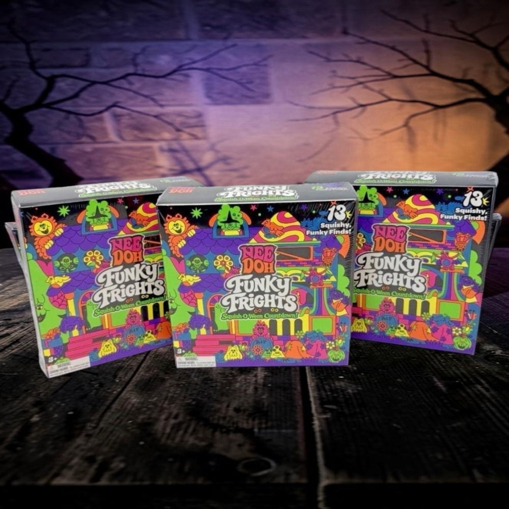 3 NeeDoh Funky Frights Squish-O-Ween Countdown Halloween Advent Calendar 13 Pack